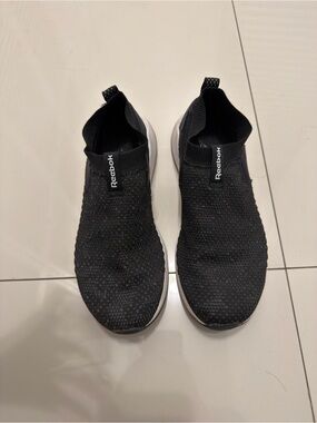 Reebok black Dmx Run sneakers slip on trainers